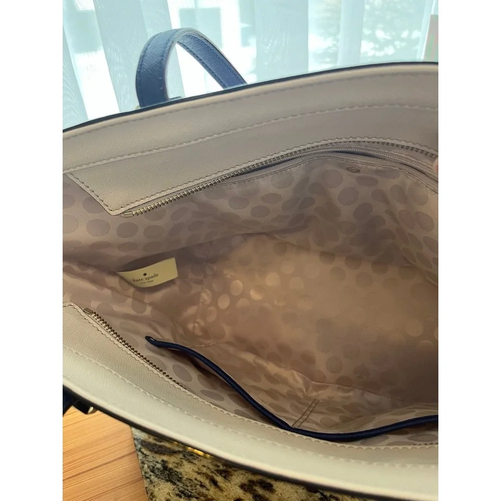Kate Spade Cedar Street Tote, Sapphire and Cream, Large bag with plenty of room